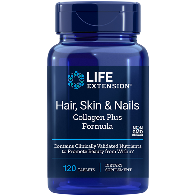 LifeExtension海外旗舰店胶原蛋白肽生物素生发防脱发胶囊胱氨酸片亮白护肤护甲护发衰老B2