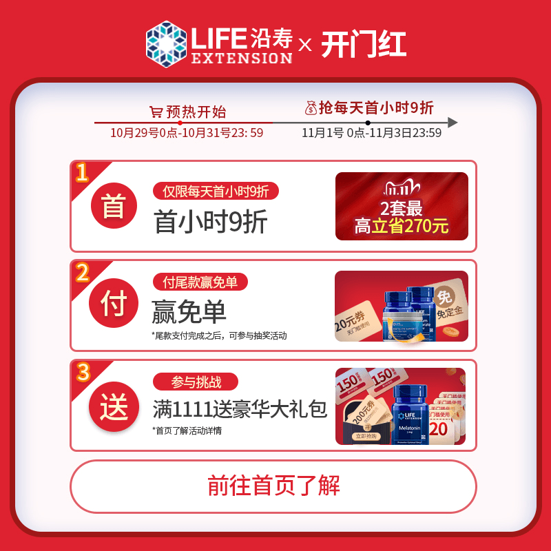 LifeExtension海外旗舰店深海鱼鱼油软胶囊omega3欧米伽成人DHA鱼肝油中老年美国原装进口0