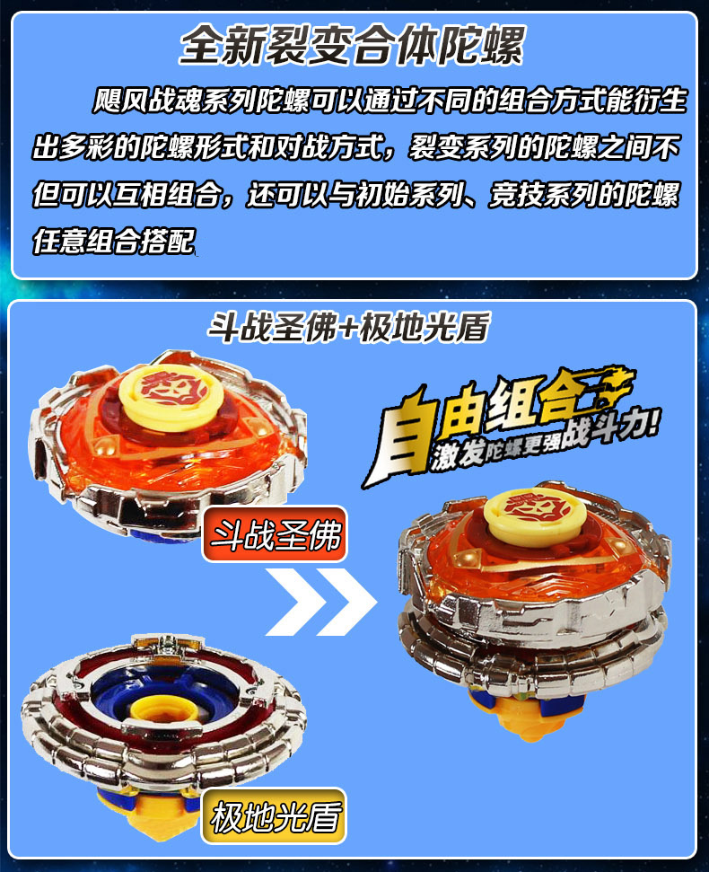 爆裂陀螺玩具斗战胜佛624601绝影飞鲨624602战斗王九耀星裂空巨拳 - 图2