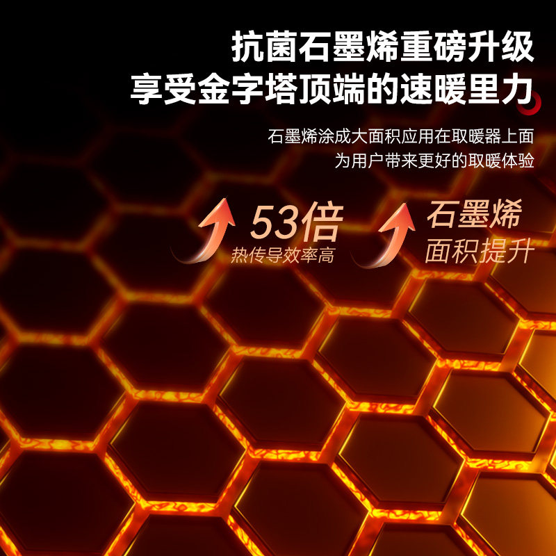 海尔踢脚线取暖器石墨烯家用节能暖风机电暖气2024新款冬季烤火炉