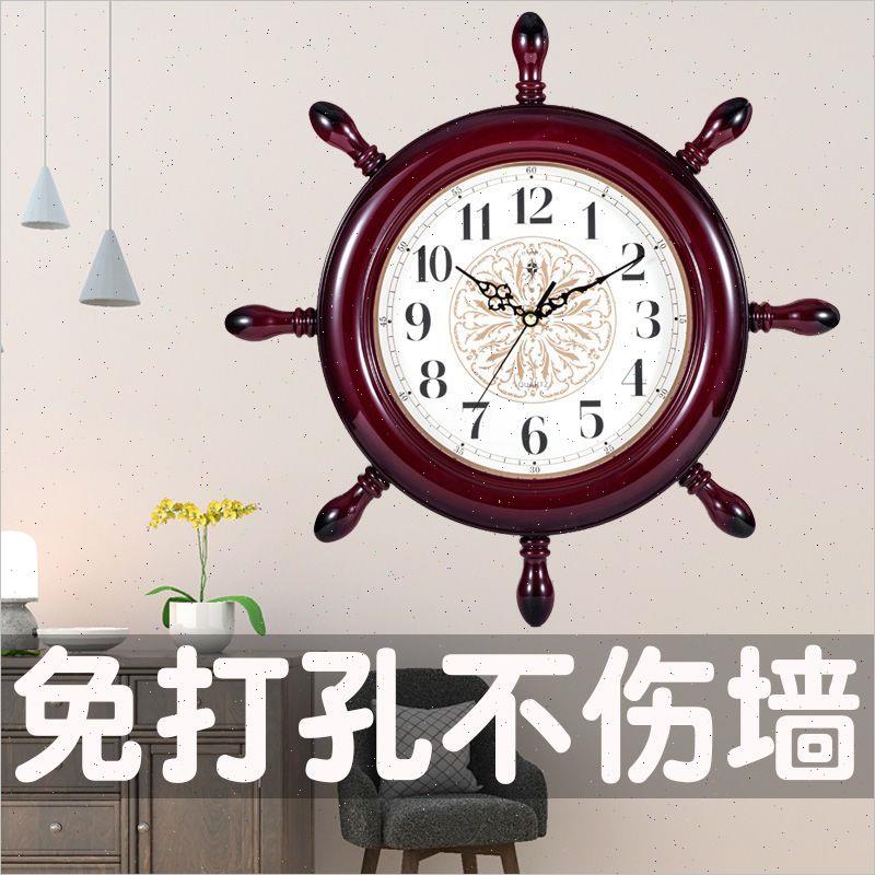 欧式复古摇摆挂钟客厅挂表时尚钟表卧室静音石英钟创意时钟-图0