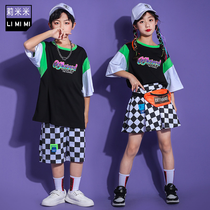 儿童啦啦队女童爵士舞潮服演出服 莉米米儿童演出服