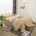 Chăn che đơn bìa 1.6 đen 2.1 trắng 2.0 quân xanh 2.3 thẻ 2.2 xám 2.4m đỏ 160x210 xanh nhạt - Quilt Covers