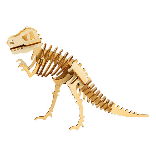 科学实验木质手工动物恐龙模型儿童益智拼装玩具霸王龙3D立体拼图 - 图3