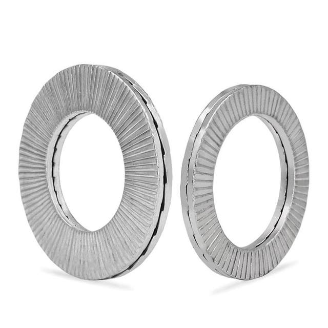 304 stainless steel 65 manganese double stack self-locking anti-loosening washer