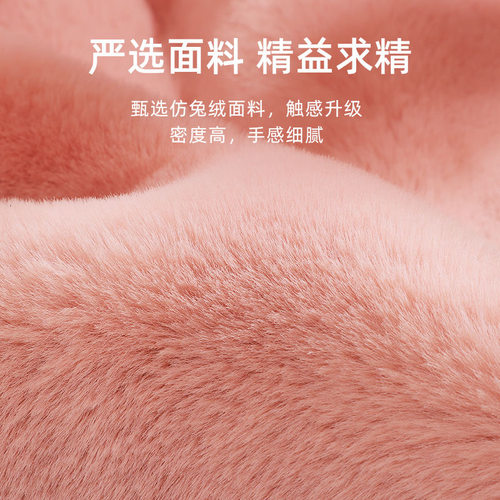 热水袋注水式加厚防爆毛绒布套暖水袋灌水暖手女暖被窝暖脚睡觉 - 图2