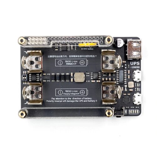 树莓派Raspberry pi UPS电源扩展板。带RTC,计量,5V输出,串口功能 - 图0