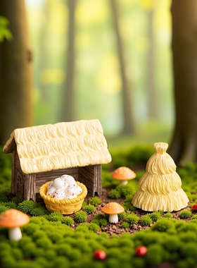 公鸡鸡蛋仿真农场苔藓微景观庭院