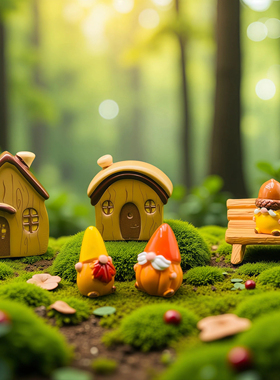 迷你小矮人苔藓微景观造景摆件