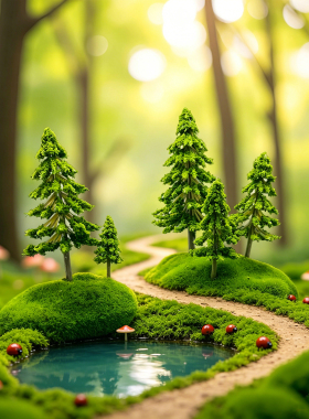 微景观松树绿植微景观绿植装饰品