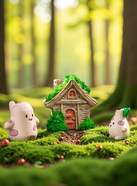 童话森林蘑菇小精灵房子屋装饰
