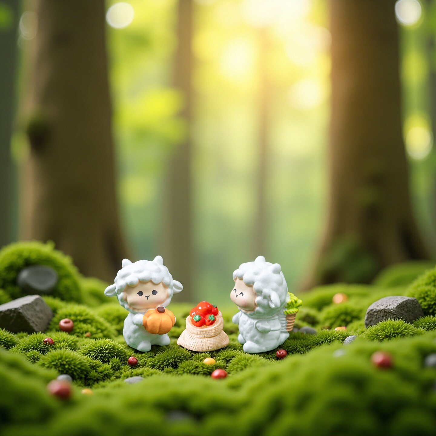可爱小绵羊萌粒园艺盆景苔藓造景微景观装饰品娃娃屋桌面小摆件,淘宝优惠券,粉丝福利购,淘宝优惠卷