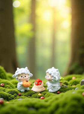 可爱小绵羊萌粒园艺盆景