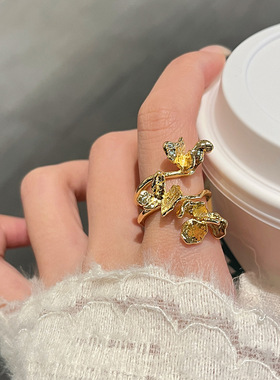 日系CoopKoop新中式铃兰花戒指女气质精致立体花卉设计灵动感