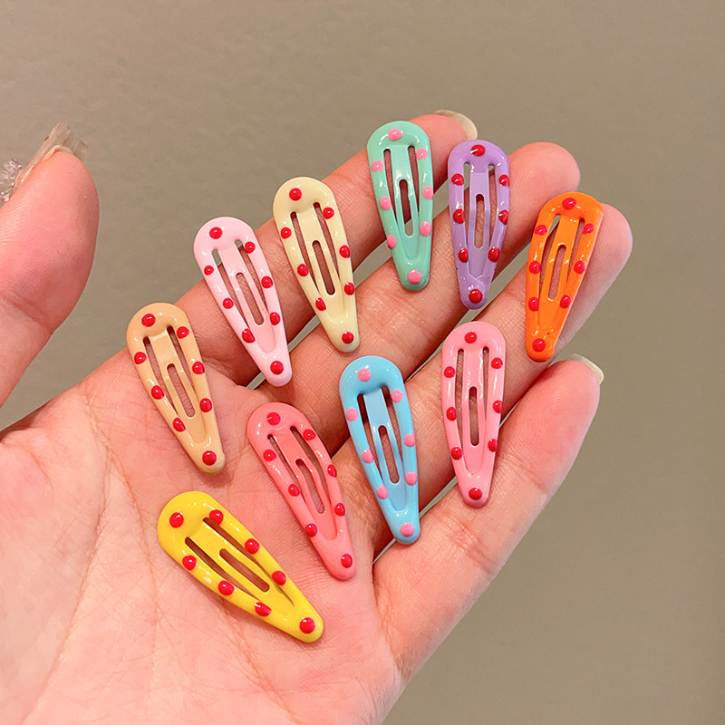 儿童彩色波点BB夹mini小号碎发夹子可爱女童前额刘海侧边夹不伤发,淘宝优惠券,粉丝福利购,淘宝优惠卷