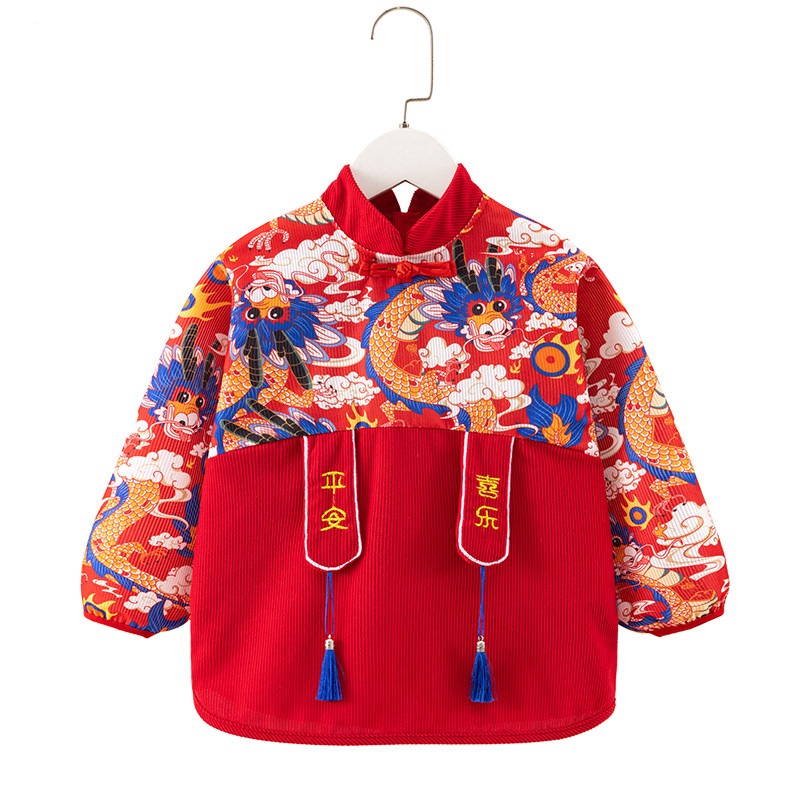 宝宝罩衣中国风儿童拜年服冬季洋气唐装防水防脏春节新款吃饭围兜,淘宝优惠券,粉丝福利购,淘宝优惠卷