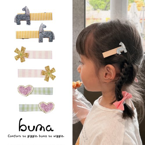 buma26新品儿童鬼马风手工发夹一起去春游缠绕款蝴蝶结发饰 - 图0