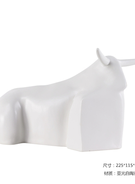 书房轻奢风陶瓷动物创意工艺品