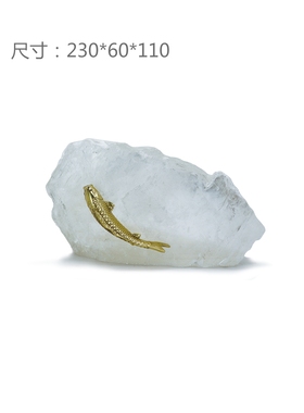 工艺轻奢水晶新中式风玄关摆件