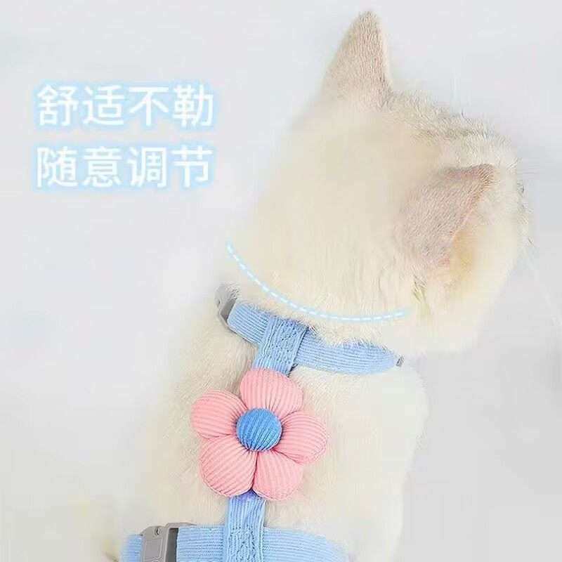 小猫牵引绳猫咪专用防挣脱两个月幼猫绳夏季户外高颜值项圈可调节,淘宝优惠券,粉丝福利购,淘宝优惠卷