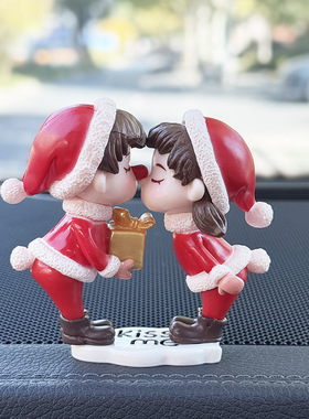 网红情侣车载中控台摆件车内装饰圣诞节女神款办公家居气球车载用