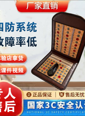 光子艾灸坐垫靠背款电加热震动托玛琳石温热按摩理疗光子坐垫