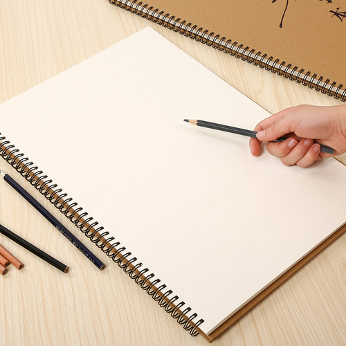 手提加厚素描本160g8K素描本A416K硬面24K这款速写本小画家美术写生绘画涂鸦铅画牛皮彩铅图画本手绘本 - 图2