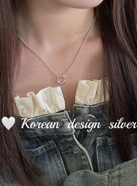 镂空圆形风韩国东大门纯银高级