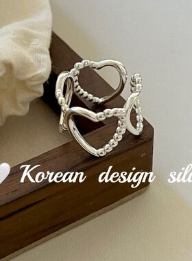 女指环韩版开口S925戒指秋冬纯银