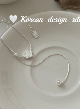 纯银亮高级感小众叠S925项链戴