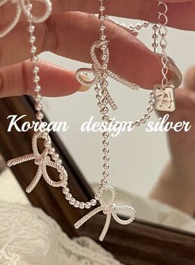 S925百搭气质项链灵动五个韩版