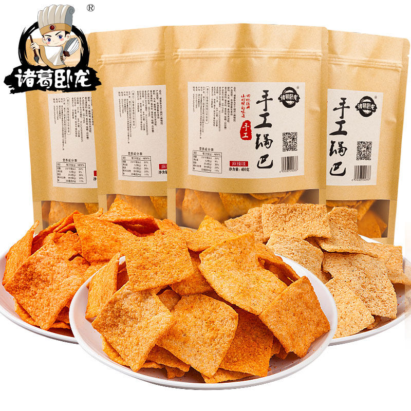 诸葛卧龙手工400g*5湖北休闲锅巴 诸葛卧龙膨化食品