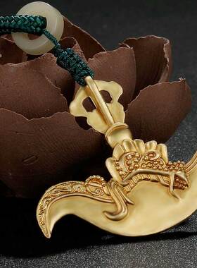 纯铜随身密宗饰品雕刻项链金刚杵