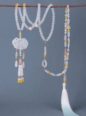 珞背云流苏项链旗袍饰品