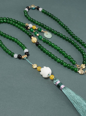 合金玻璃珠圆珠子原创璎珞软璎珞