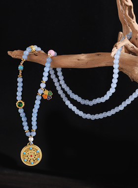 新中式民族风项链毛衣汉服旗袍