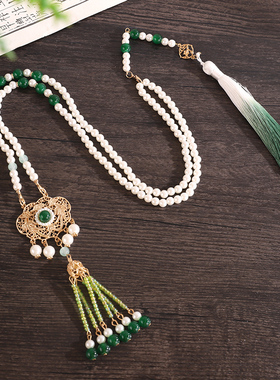 中式项链古风汉服配饰璎珞珍珠