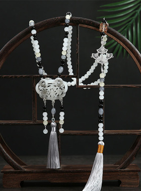 国马面裙配饰璎珞背云流苏项链