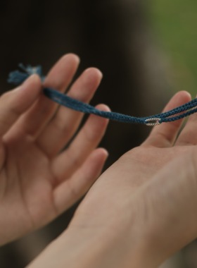 再想想植物染纯手工编织手链