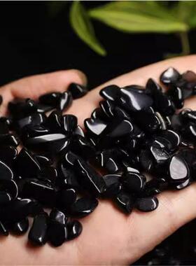 黑曜石碎石小颗粒鱼缸花盆装饰摆件DIY厂家直销