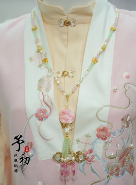 【铃兰兔】女皇贝淡水珍珠铃兰兔原创设计古风汉服明制璎珞项链
