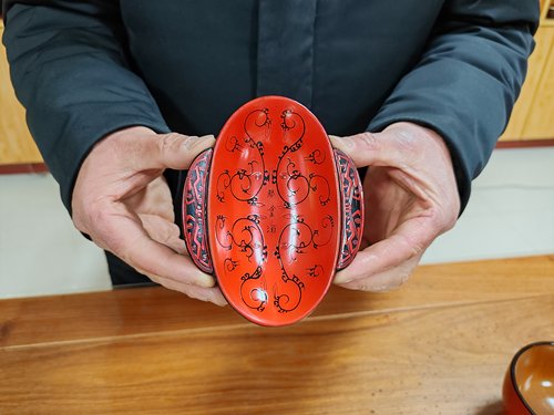 曾楚漆器】君幸酒云纹仿古耳杯中国漆器手工艺品长沙马王堆汉朝_虎窝淘