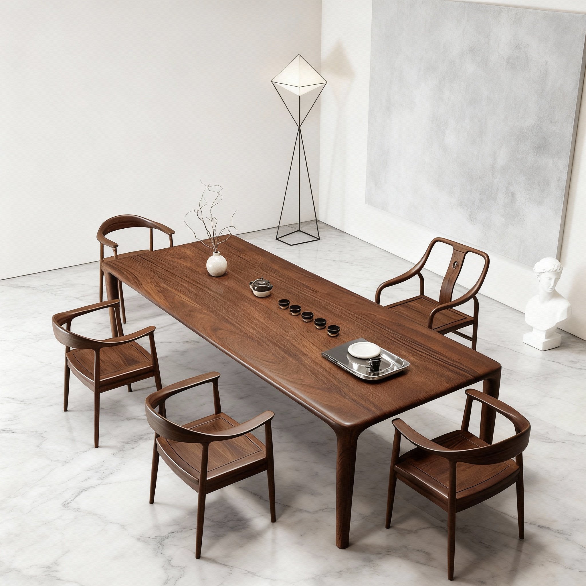 胡桃木茶桌南美进口实木办公桌公司会议桌家用大书桌新中式餐桌,淘宝优惠券,粉丝福利购,淘宝优惠卷