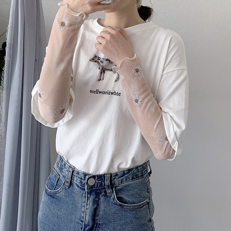 2023春夏新款小雏菊防晒打底衫t恤 顺夏T恤