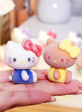 植绒夏日彩虹小猫系列萌粒盲袋钥匙扣挂配件潮玩礼物创意摆件