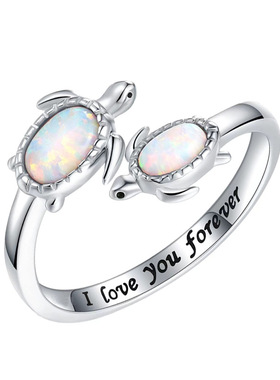 韩式新款乌龟开口戒指女