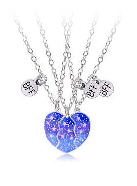 时尚爱心磁吸拼接项链男女通用