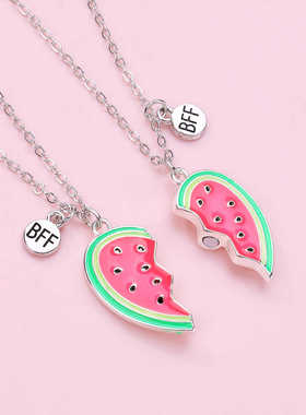 卡通西瓜磁吸项链男女同款
