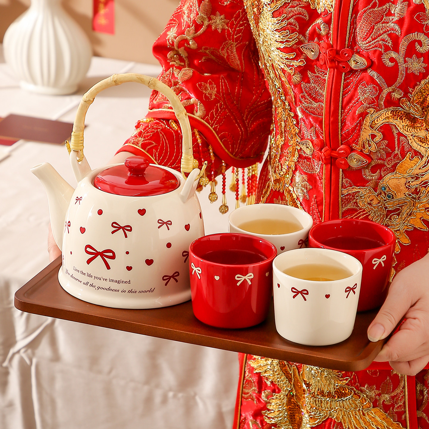 茶具套装泡茶壶杯子家用实用新婚订婚结婚礼物送新人闺蜜高档小众,淘宝优惠券,粉丝福利购,淘宝优惠卷