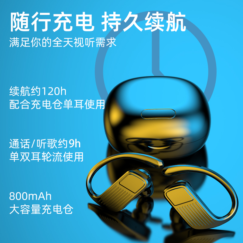 后上数码专营店ABY【运动狂甩不掉】挂耳式蓝牙耳机双耳真无线跑步入耳无痛降噪超长待机续航适用于华为小米苹果索尼手机L1